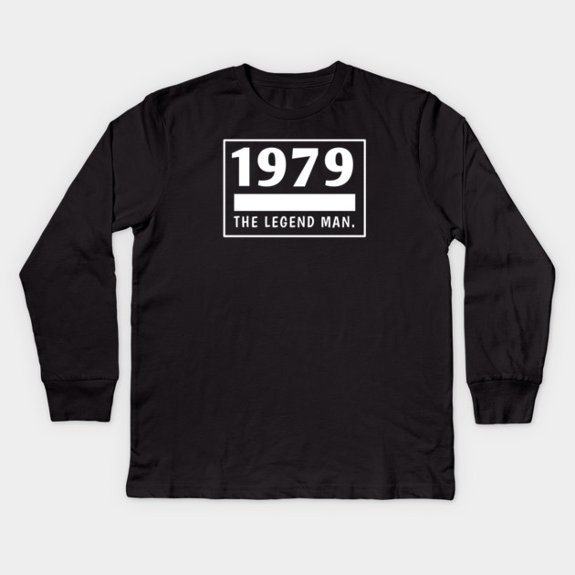 1979 birthday Kids Long Sleeve T-Shirt by BlackMeme94