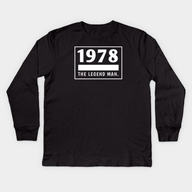 1978 birthday Kids Long Sleeve T-Shirt by BlackMeme94