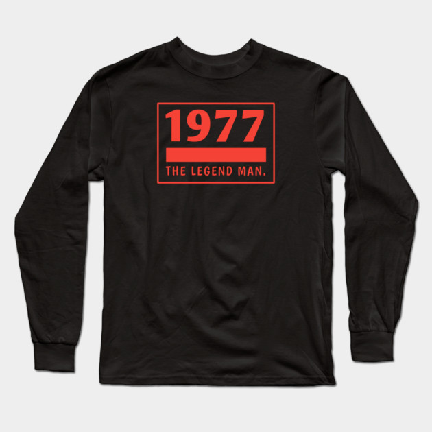 1977 birthday Long Sleeve T-Shirt by BlackMeme94