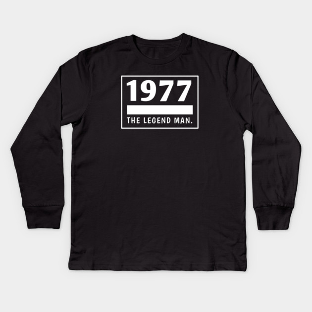 1977 birthday Kids Long Sleeve T-Shirt by BlackMeme94