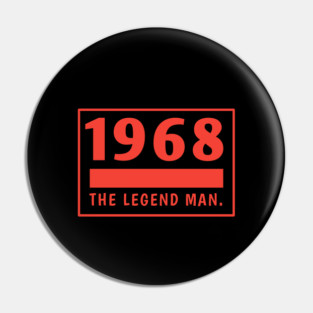 1968 birthday Pin
