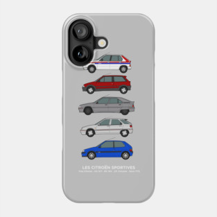 Citroen hot hatches car collection Phone Case
