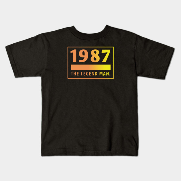 1987 birthday Kids T-Shirt by BlackMeme94