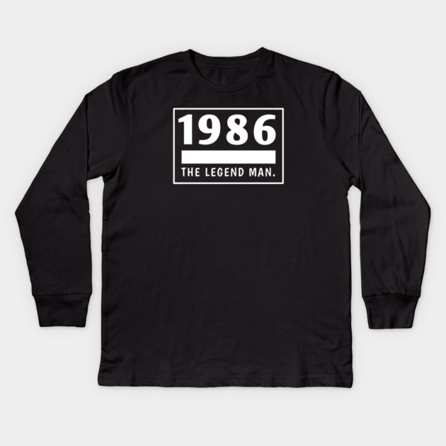 1886 birthday Kids Long Sleeve T-Shirt by BlackMeme94