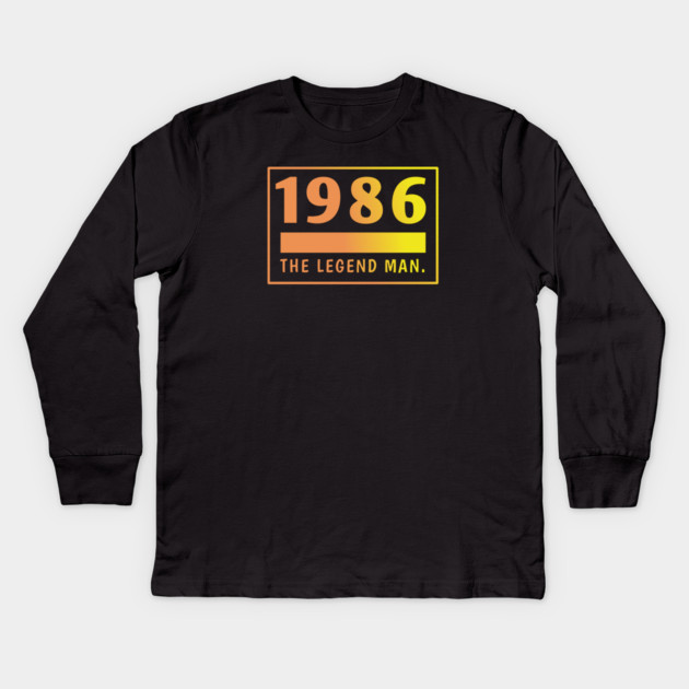 1886 birthday Kids Long Sleeve T-Shirt by BlackMeme94