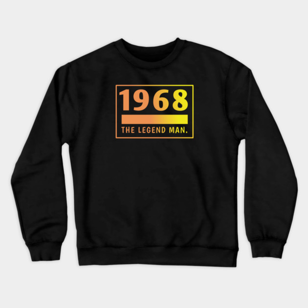 1968 birthday Crewneck Sweatshirt by BlackMeme94