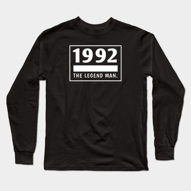 1992 birthday Long Sleeve T-Shirt by BlackMeme94
