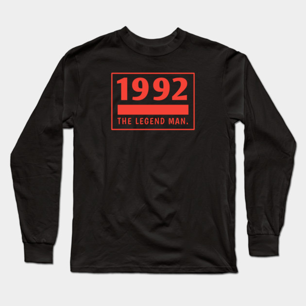 1992 birthday Long Sleeve T-Shirt by BlackMeme94