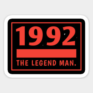 1992 birthday Sticker