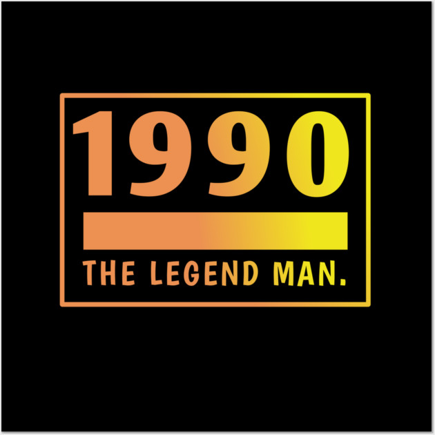 1990 Birthday Wall Art by BlackMeme94