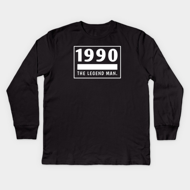 1990 Birthday Kids Long Sleeve T-Shirt by BlackMeme94