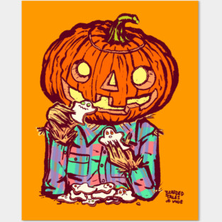 Monster Cookie Jack-O-Lantern Posters and Art