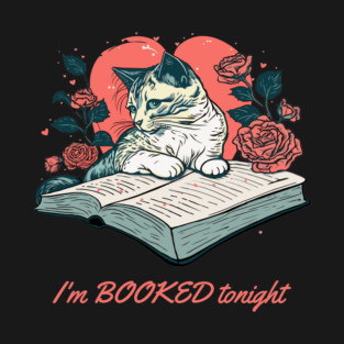 Cat and Book Retro 19 T-Shirt