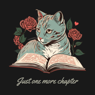 Cat and Book Retro 22 T-Shirt