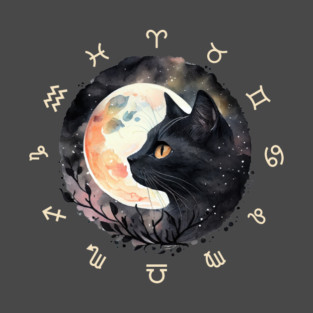 Black Cat Zodiac T-Shirt