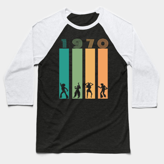 1970 Birth Year Baseball T-Shirt by Pixel Threads 