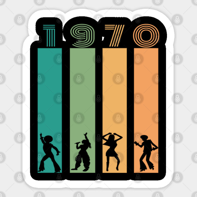 1970 Birth Year Sticker by Pixel Threads 