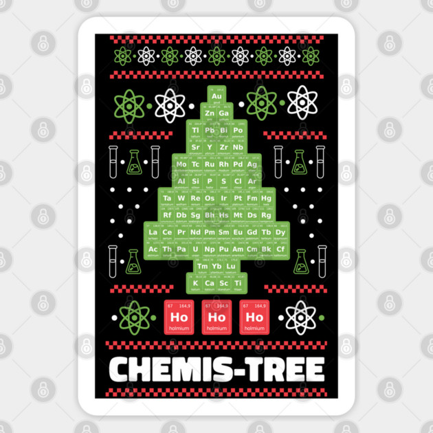 Periodic Table Chemis-Tree Ugly Christmas Sweater design Sticker by Luxinda