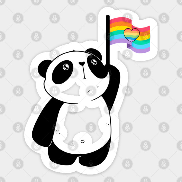 Rainbow Flag Panda Sticker by Luxinda
