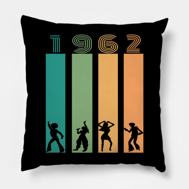1962 Birthday Pillow by Pixel Threads 