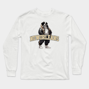 New Orleans Football - Hype Beast Mascot Long Sleeve T-Shirt