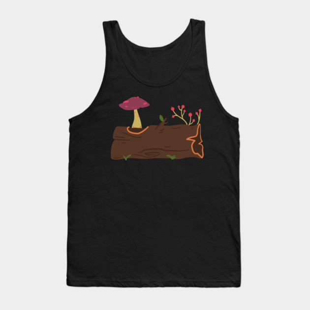 Mushrooms Grow On Wood Trunks Tank Top by yangho
