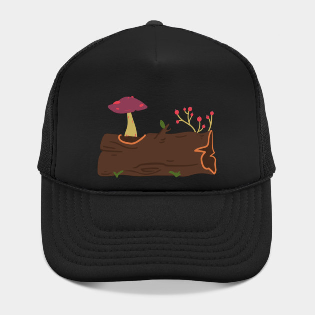 Mushrooms Grow On Wood Trunks by yangho