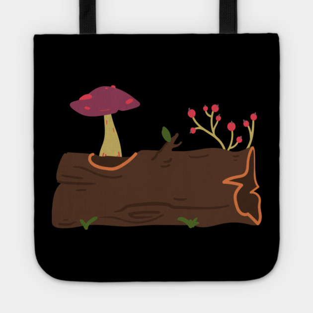 Mushrooms Grow On Wood Trunks Tote by yangho