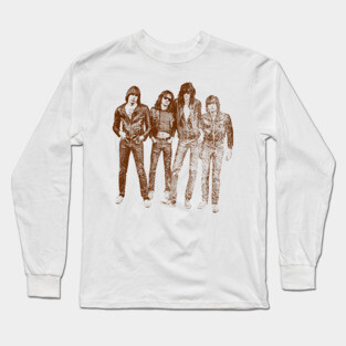 Ramones - Retro Vintage Sketches Long Sleeve T-Shirt