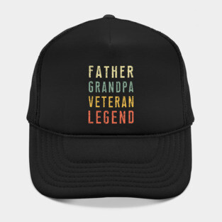 Father Grandpa Veteran Legend - Father's Day Gift Hat
