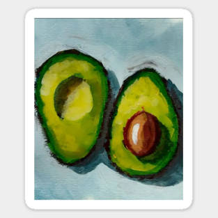 Avocado Sketch Hand Drawn Art Sticker