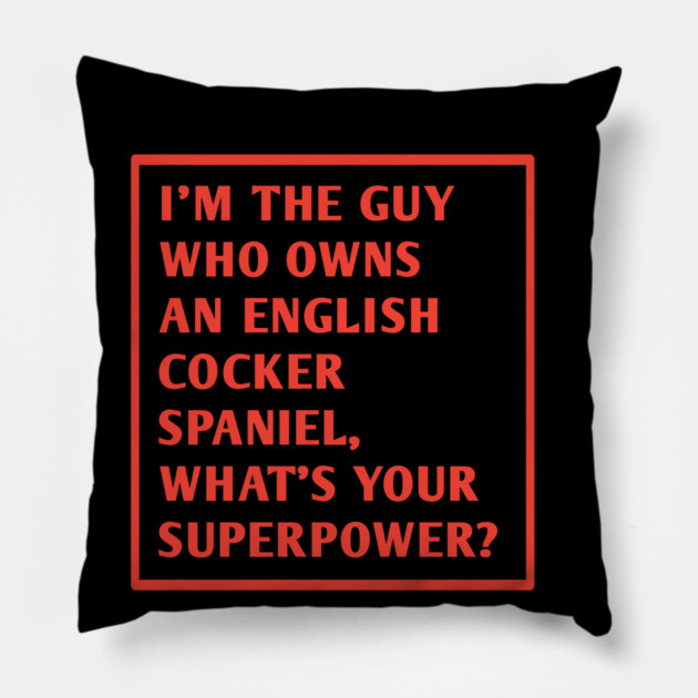 English cocker spaniel Pillow by BlackMeme94