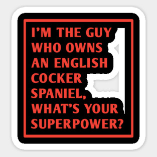 English cocker spaniel Sticker