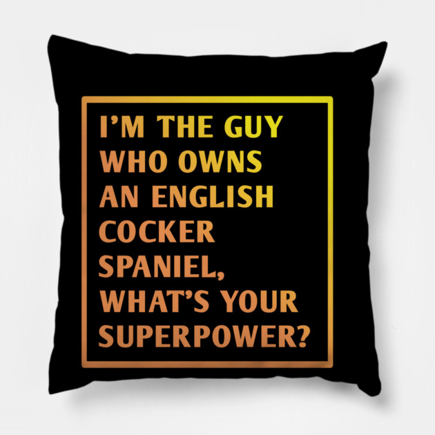 English cocker spaniel Pillow by BlackMeme94