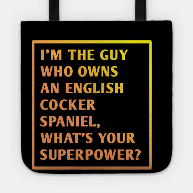 English cocker spaniel Tote by BlackMeme94