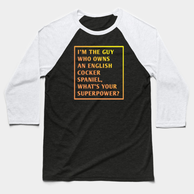 English cocker spaniel Baseball T-Shirt by BlackMeme94