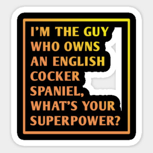 English cocker spaniel Sticker