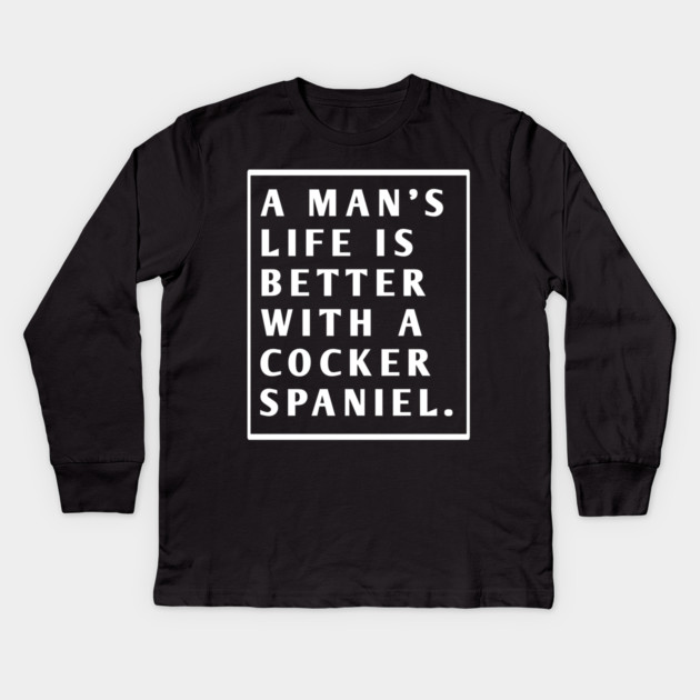 Cocker Spaniel Kids Long Sleeve T-Shirt by BlackMeme94