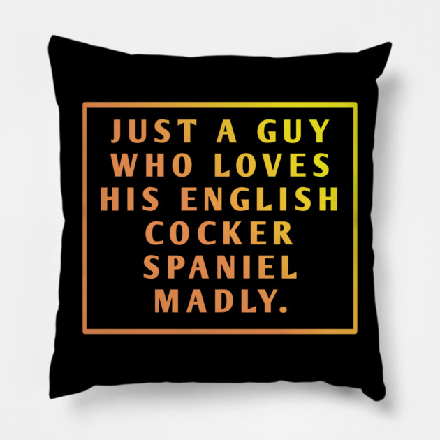 English cocker spaniel Pillow by BlackMeme94