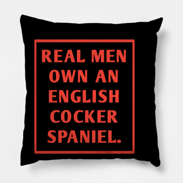 English cocker spaniel Pillow by BlackMeme94