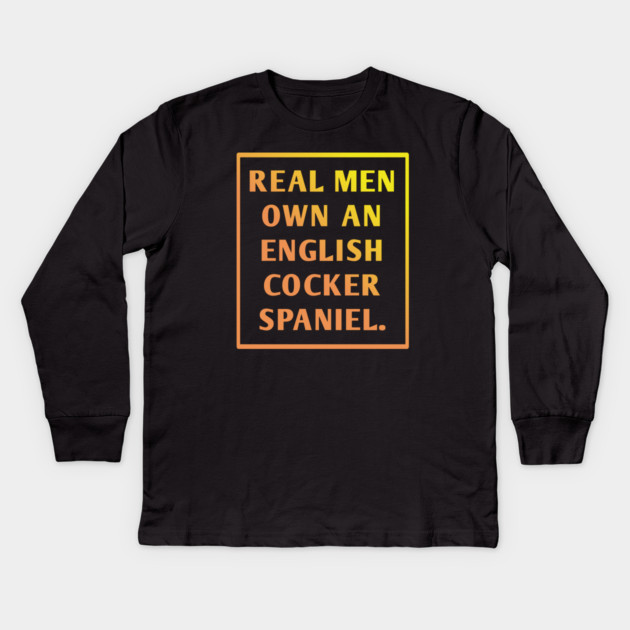 English cocker spaniel Kids Long Sleeve T-Shirt by BlackMeme94
