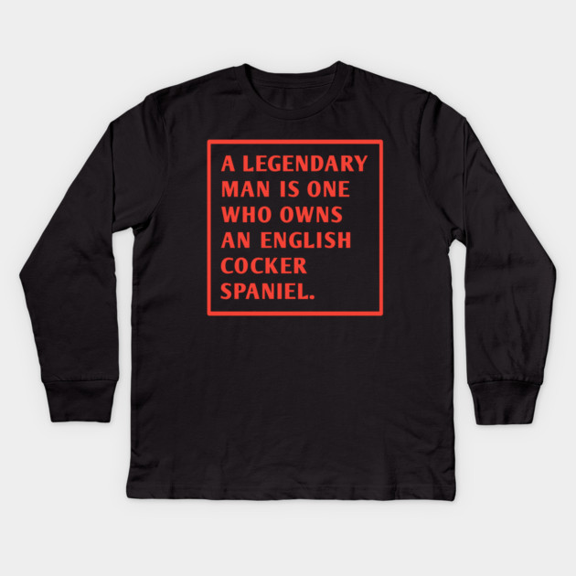 English cocker spaniel Kids Long Sleeve T-Shirt by BlackMeme94