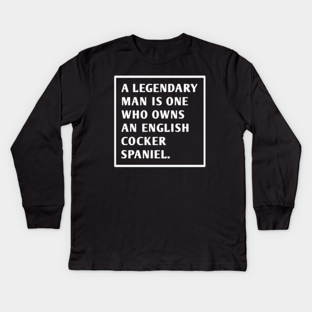 English cocker spaniel Kids Long Sleeve T-Shirt by BlackMeme94