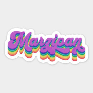 Retro Rainbow Marzipan Sticker