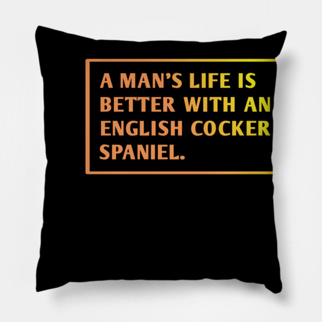 English cocker Spaniel Pillow by BlackMeme94