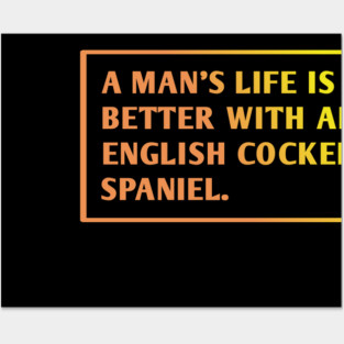 English cocker Spaniel Posters and Art