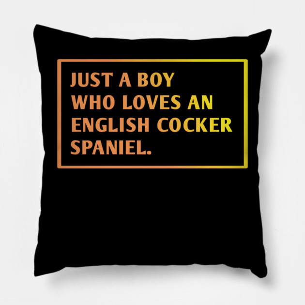 English cocker Spaniel Pillow by BlackMeme94