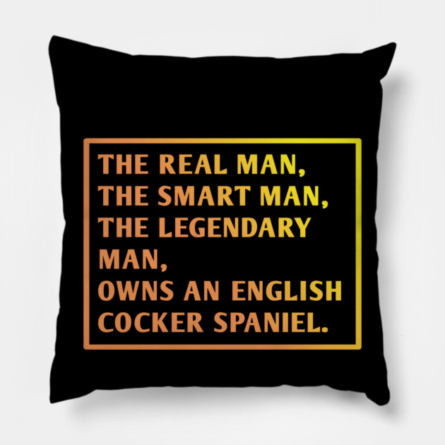 English cocker Spaniel Pillow by BlackMeme94