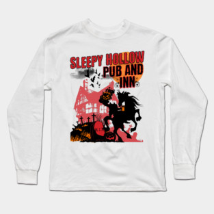 Sleepy Hollow Pub and Inn Beer Drinking Headless Horseman Long Sleeve T-Shirt
