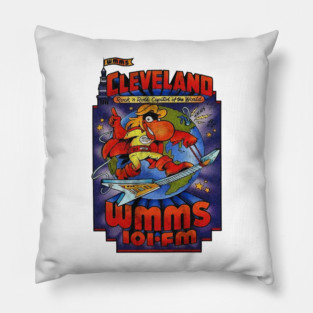 90s WMMS Cleveland Radio Station Pillow